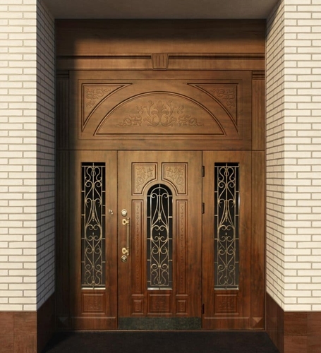 Стальная входная дверь белая Бастион-Премиум отделка шпон ПВХ фото